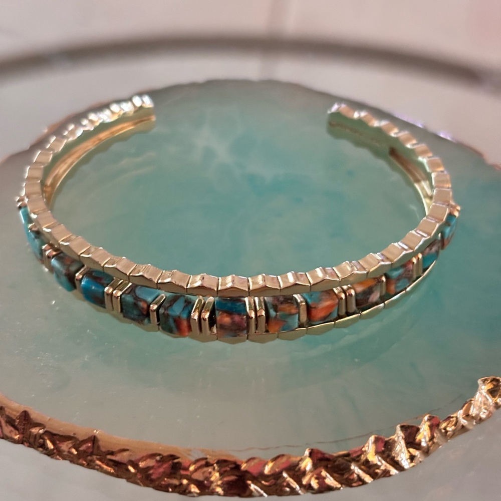 Kendra Scott Gold and Blue Bracelet